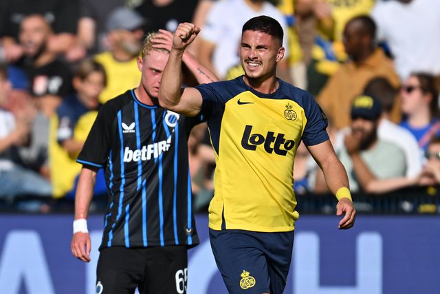 Franjo Ivanovic festeja golo marcado ao Club Brugge na Supertaça da Bélgica esta época