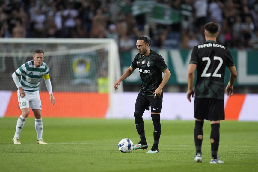 Kochorashvili em ação pelo Sporting diante do Celtic, em jogo de pré-época