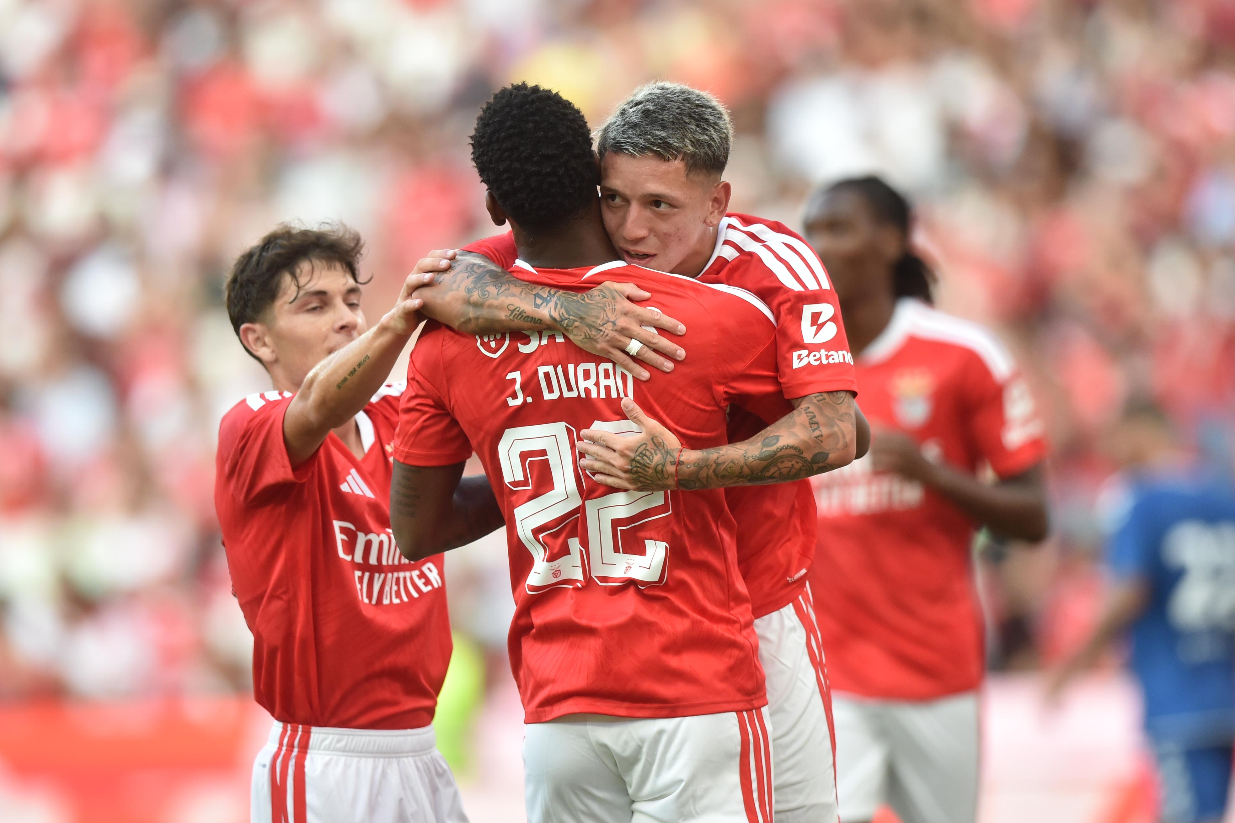 Durán assistiu Prestianni para o 5-1 no Benfica-Belenenses - Foto: Miguel Nunes