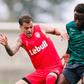 Nile John em ação, no teste com o Santa Clara - Foto: Moreirense