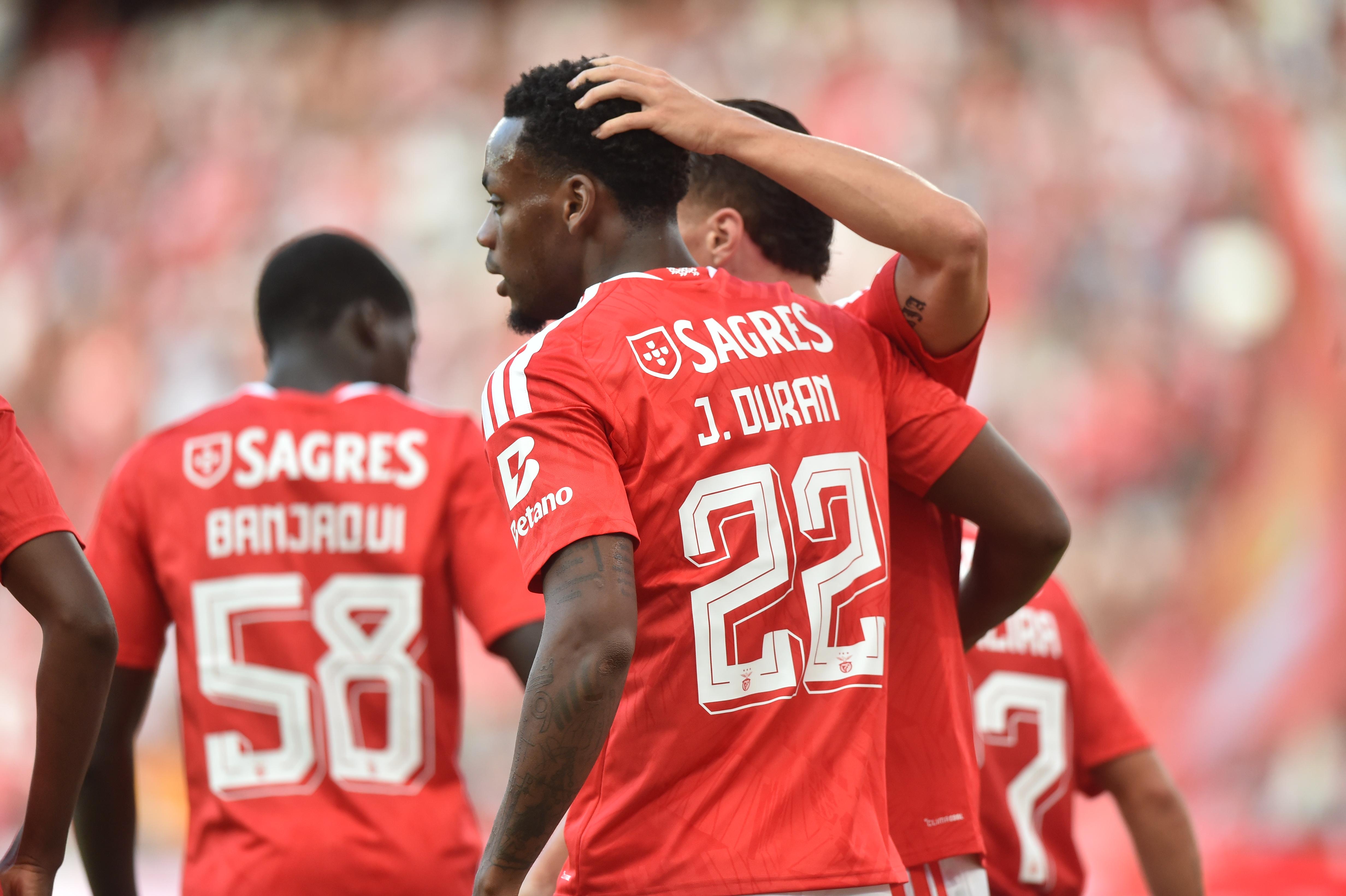 Jhon Durán no Benfica-Belenenses - Foto: Miguel Nunes