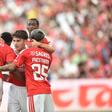 Gonçalo Moreira com Prestianni e Durán no Benfica-Belenenses - Foto: Miguel Nunes