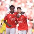 Anísio Cabral marcou o primeiro do Benfica ao Belenenses com assistência de José Neto - Foto: Miguel Nunes