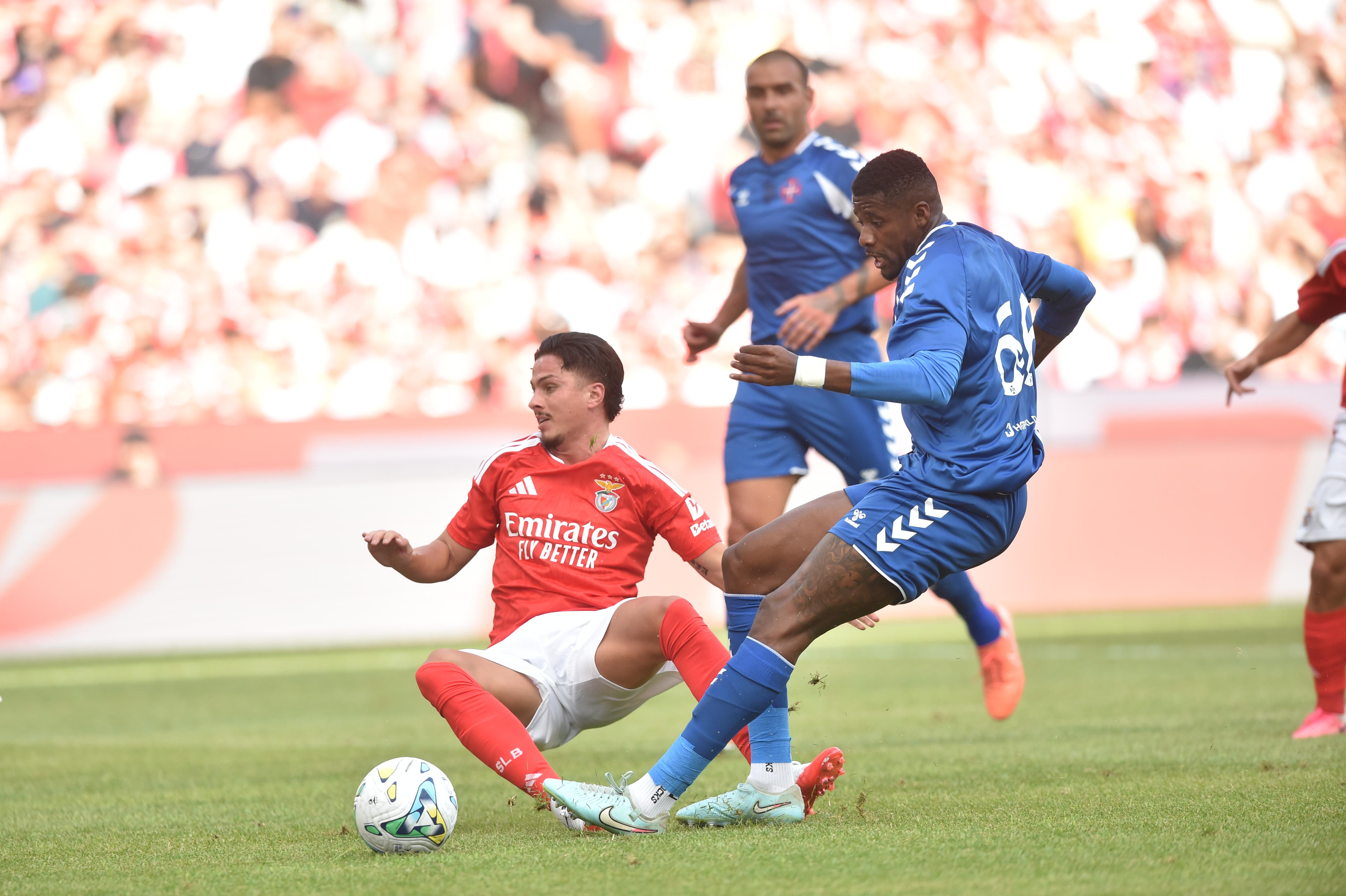 Ivanovic caído no Benfica-Belenenses - Foto: Miguel Nunes