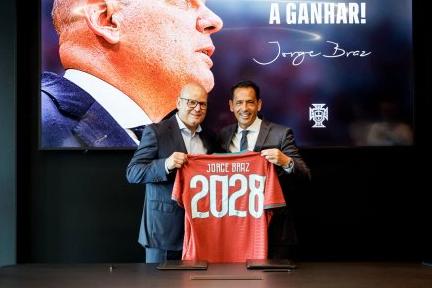 Jorge Braz com Pedro Proença - Foto: FPF