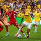 Richard Ríos em ação no jogo entre Colômbia e Suíça nos oitavos de final do Mundial — Foto: IMAGO
