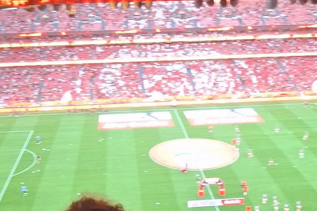 Aquecimento das equipas no Estádio da Luz
