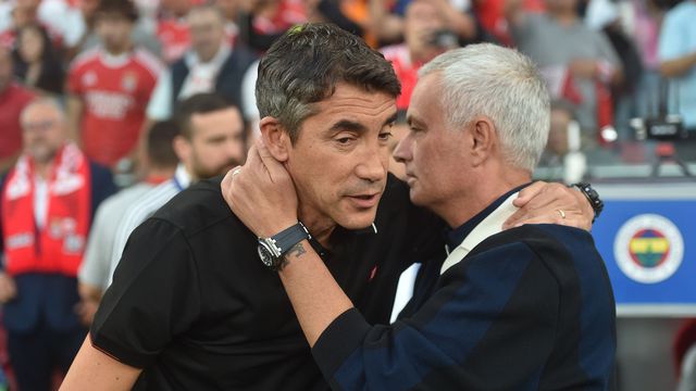 Lage e Mourinho no Benfica-Fenerbahçe do play-off da Champions (FOTO: MIGUEL NUNES)