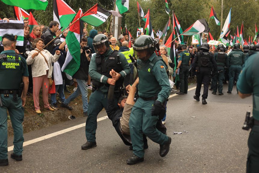 Protestos contra equipa de Israel na Vuelta