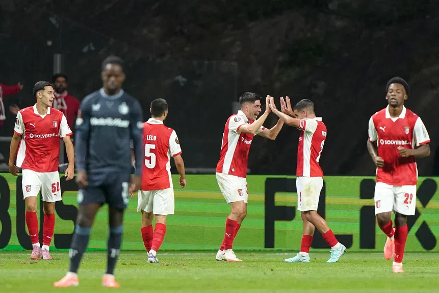 Braga cura ressaca com goleada europeia