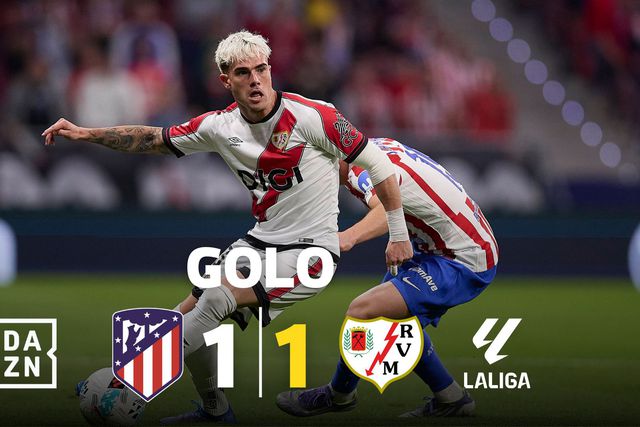 Rayo Vallecano surpreende Atlético Madrid em cima do intervalo