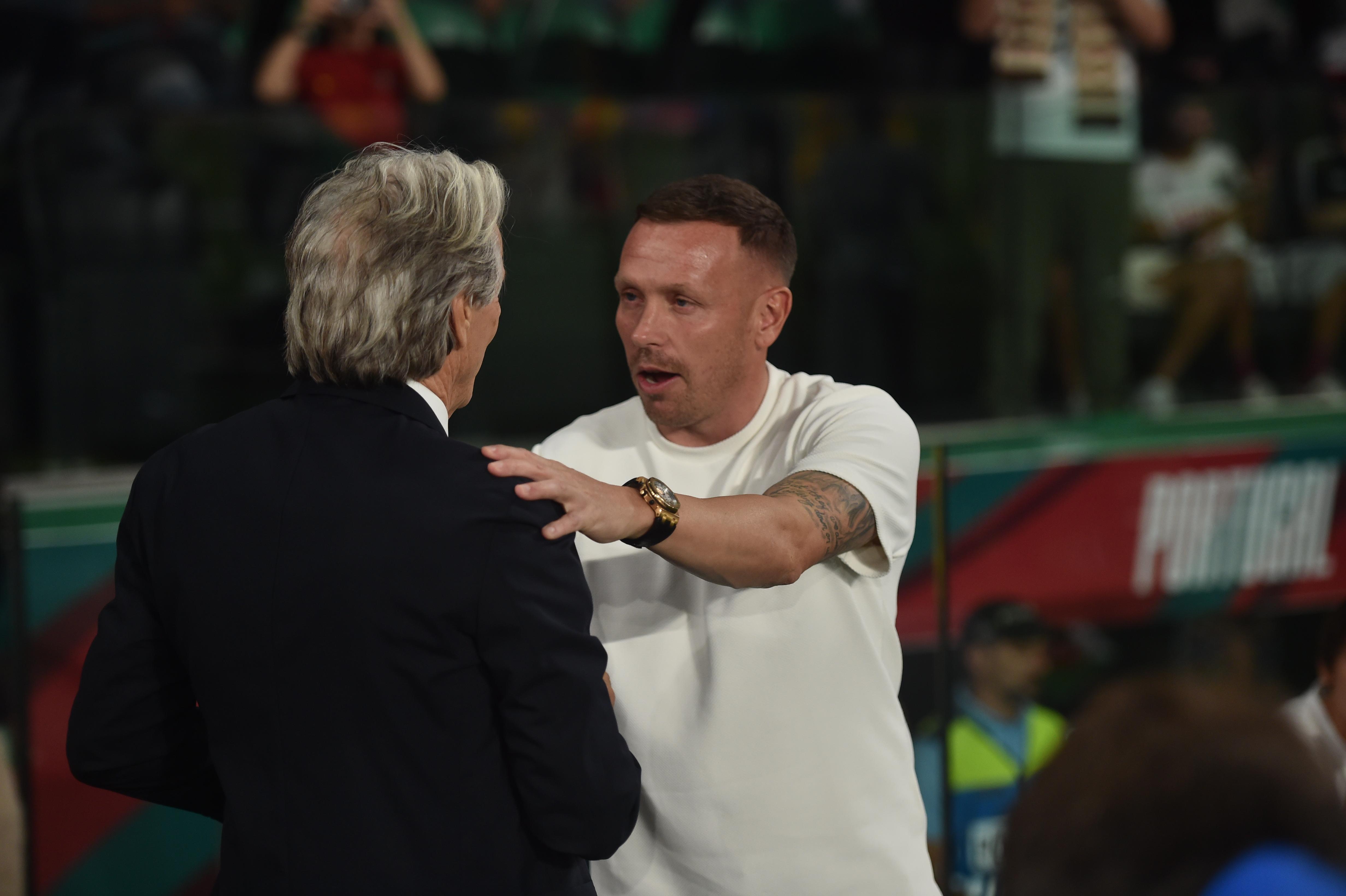 Jorge Jesus e Bellamy no Portugal-País de Gales - Foto: Miguel Nunes