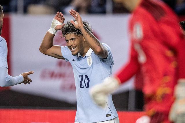 Maxi Araújo fez o único golo do Uruguai frente ao Japão - Foto: Federação Uruguaia/X
