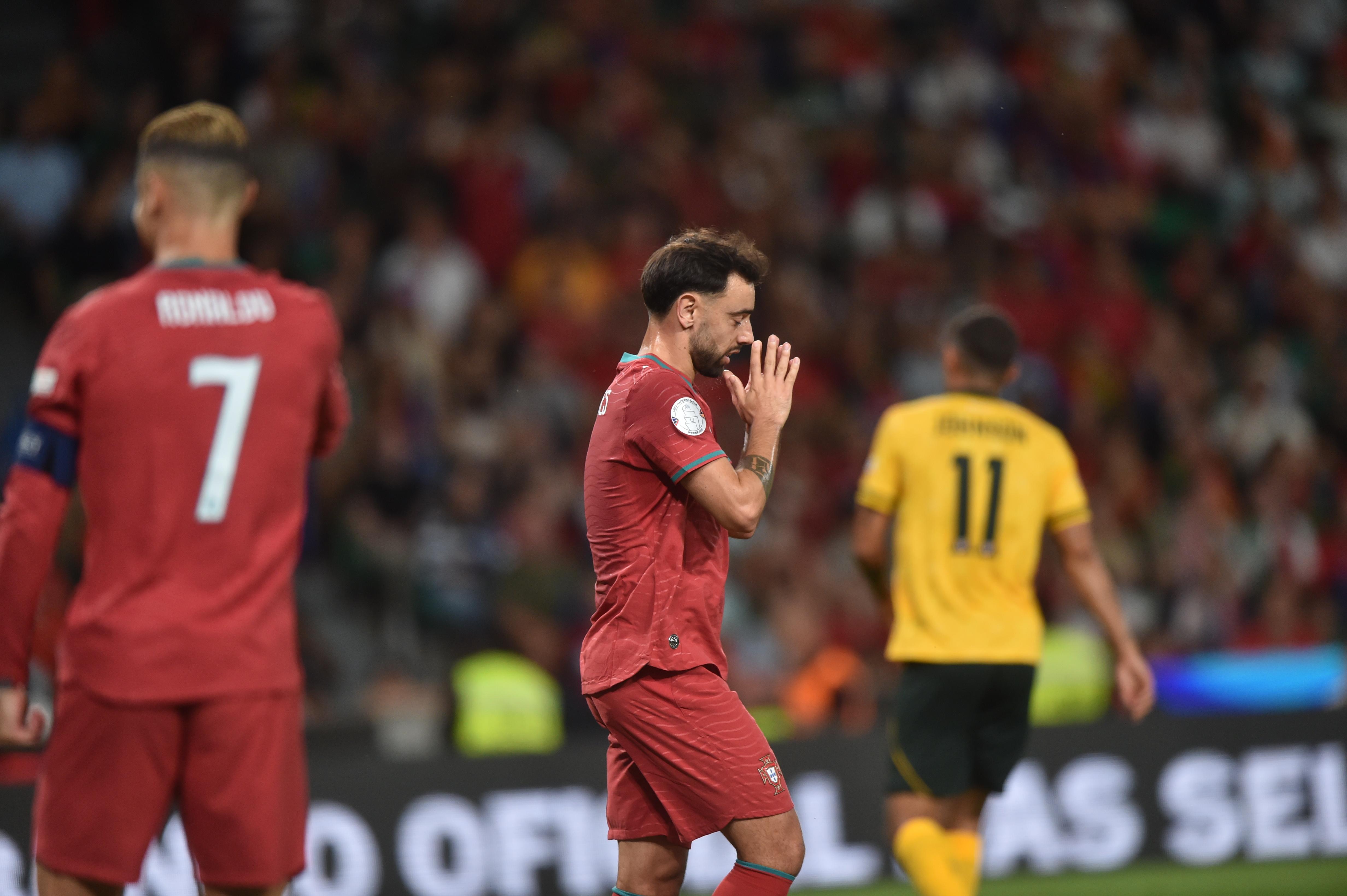 Bruno Fernandes falhou oportunidade no Portugal-País de Gales - Foto: Miguel Nunes