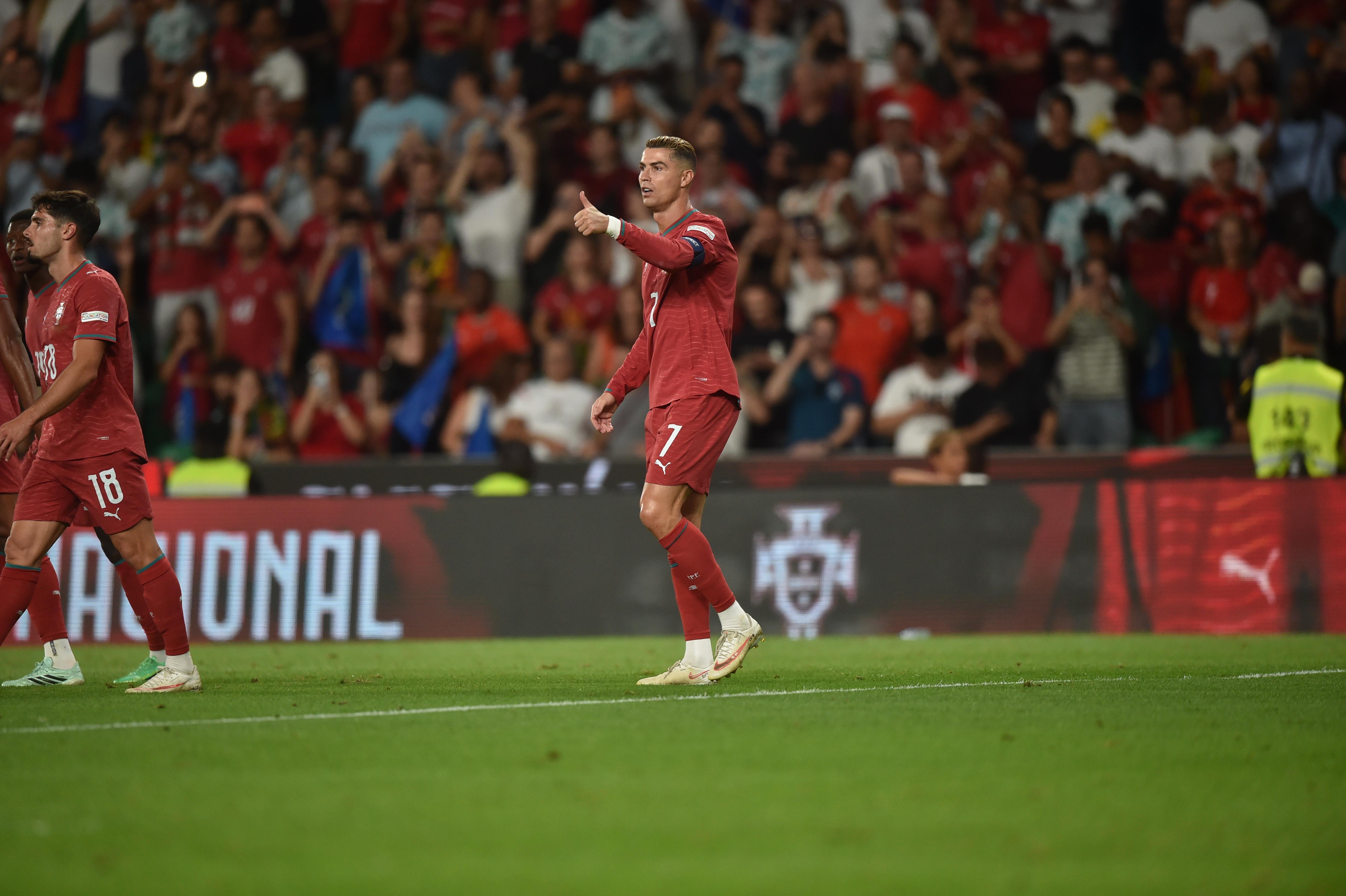Golo anulado a Cristiano Ronaldo no Portugal-País de Gales - Foto: Miguel Nunes