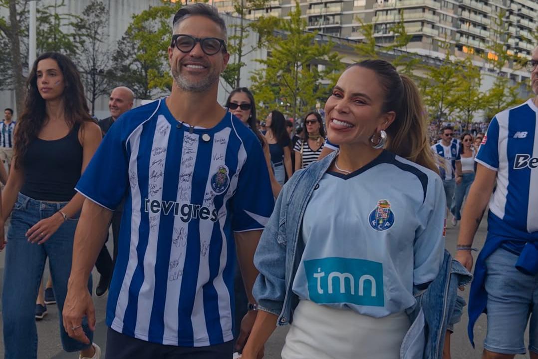 Diego e a esposa assistiram ao FC Porto-Benfica no Dragão - Foto: Instagram/Diego Ribas