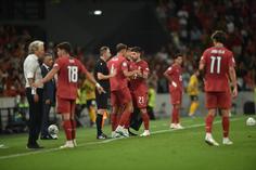 O momento em que Palhinha substitui Rúben Neves