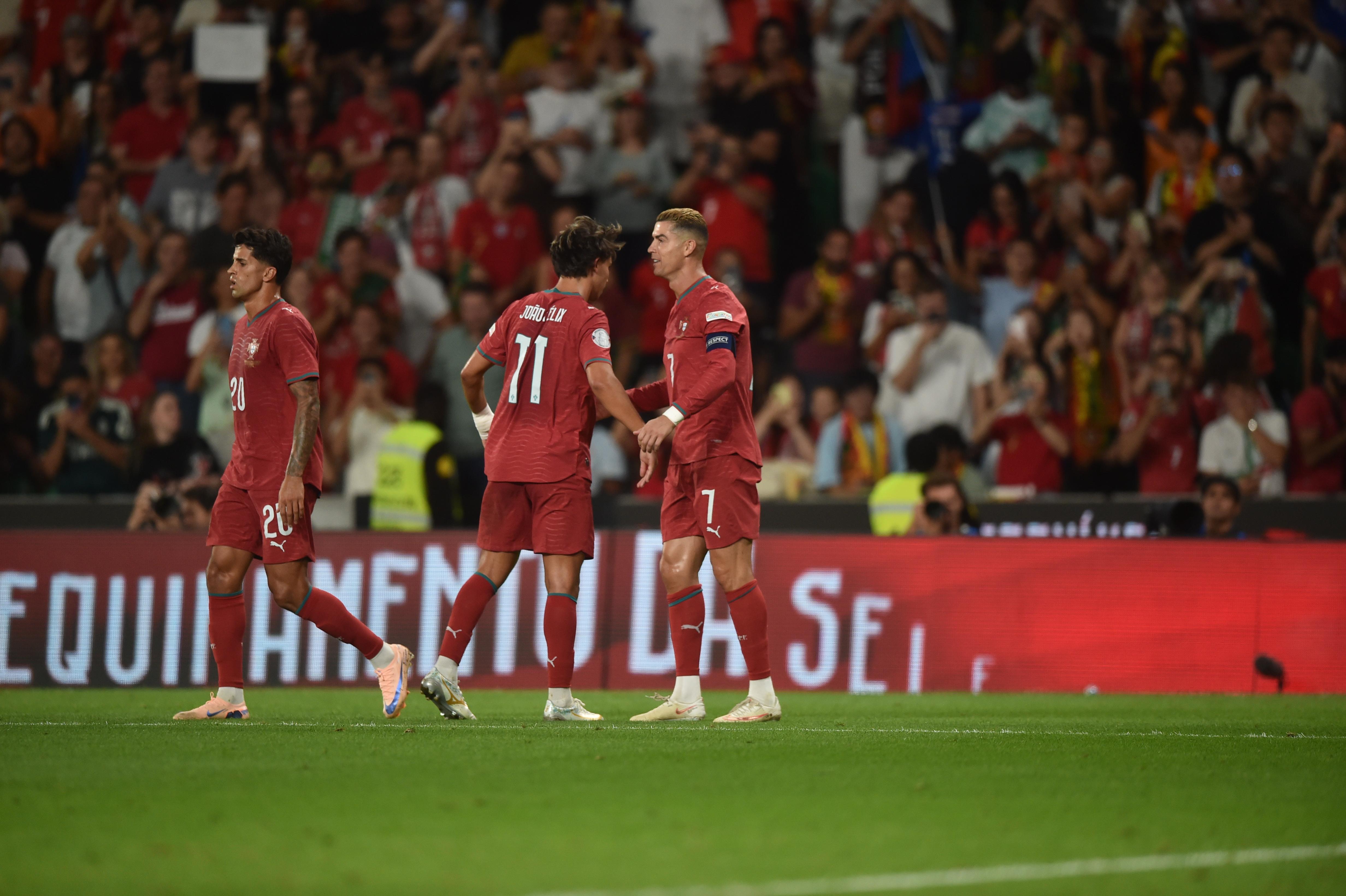 Cristiano Ronaldo chegou a festejar no Portugal-País de Gales - Foto: Miguel Nunes