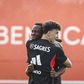 Manu Silva e Lukebakio, médio e extremo do Benfica, em fase de treino no Seixal - Foto SL Benfica