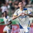 Ángel Di María a celebrar o sexto golo no regresso ao Rosario Central - Foto: Rosario Central