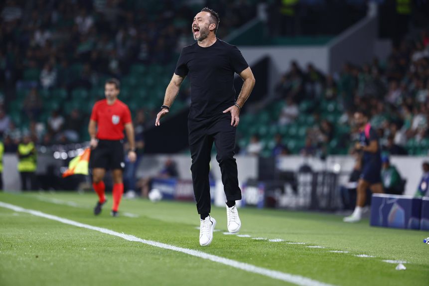 A frustração de De Zerbi em Alvalade