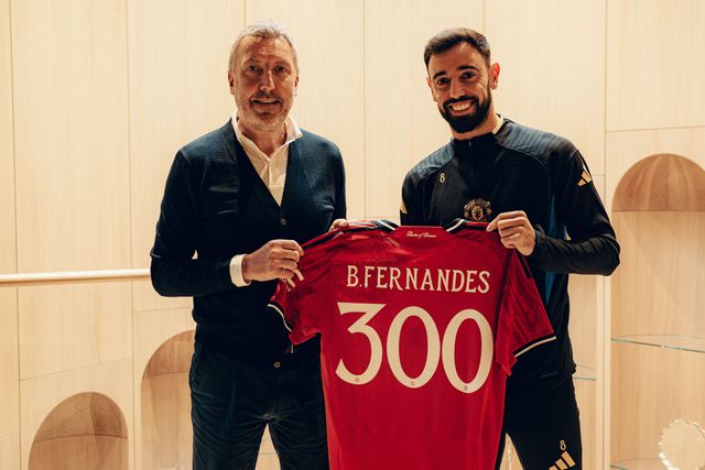 Bruno Fernandes à beira dos 300 jogos pelos 'red devils' - Foto: Manchester United