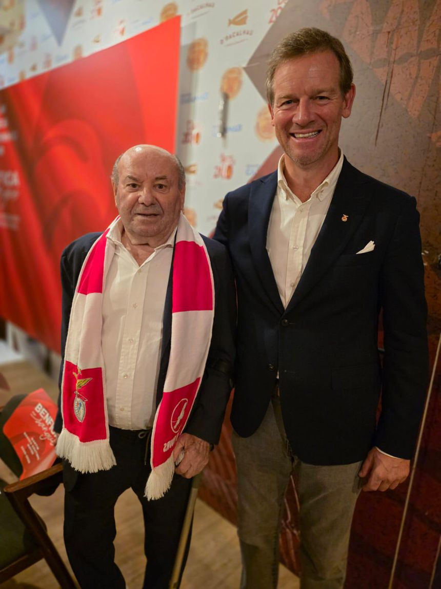 Martim Mayer, candidato a presidente do Benfica, e António Simões, mandatário da campanha - Foto D. R.