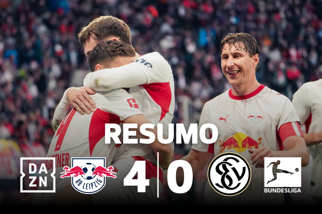 RB Leipzig reage a duplo desaire com goleada (resumo)