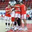 Equipa de voleibol do Benfica celebra primeira vitória no campeonato (foto SLB)