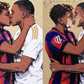 Mural que depicta um beijo entre Yamal e Mbappé. Foto: Instagram