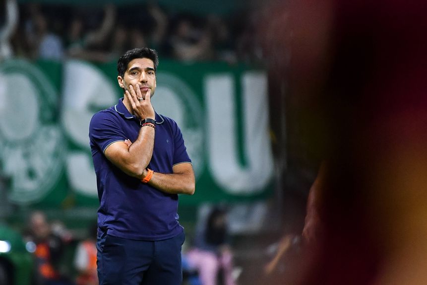 Abel Ferreira, treinador do Palmeiras, no empate com o Fluminense