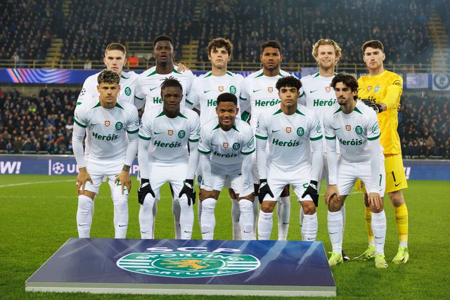 O onze do Sporting em Brugge. Foto: IMAGO