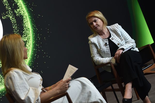 Helena Pires, CEO da FPF, em entrevista com o jornalista Irene Palma