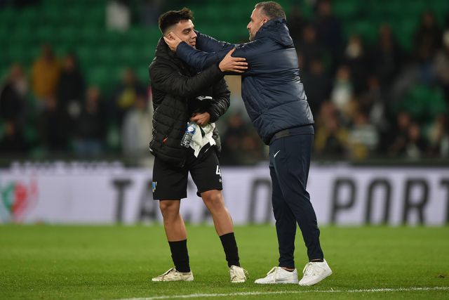 Gonçalo Batalha jogou no Sporting entre os sete e os vinte anos e foi homenageado em Alvalade — Foto: Miguel Nunes