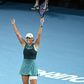 Madison Keys celebra conquista do Open da Austrália