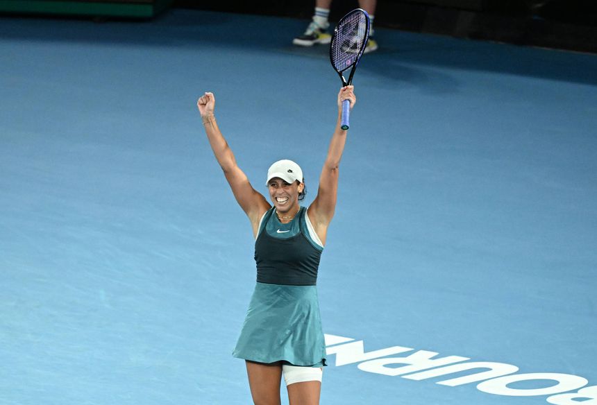 Madison Keys celebra conquista do Open da Austrália