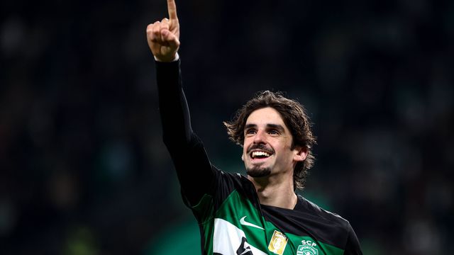 Trincão a festejar um dos nove golos que já marcou esta época, que está a ser a melhor da sua carreira