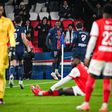 Dembélé festeja golo pelo PSG ao Stade Reims