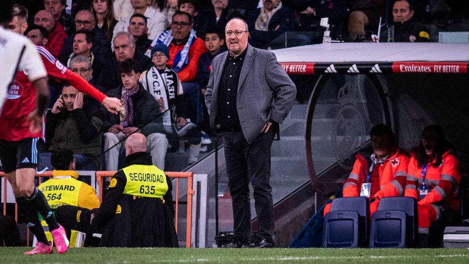 Rafa Benítez no banco quando treinava o Celta