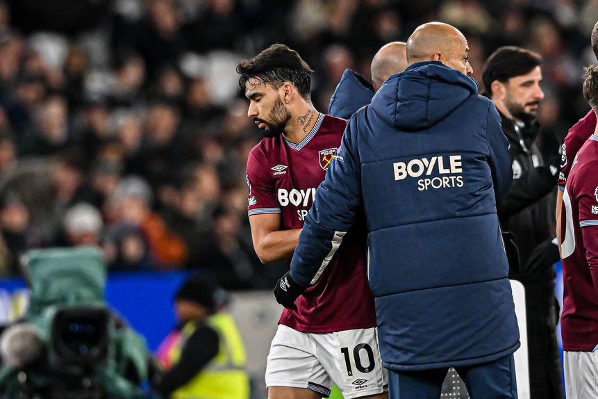 Lucas Paquetá com Nuno Espírito Santo no West Ham