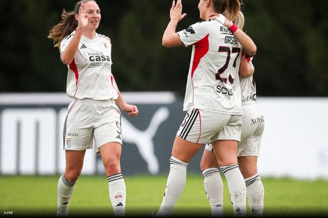 O Benfica foi sempre dominante, Anna Gasper fez o 2-0. Foto: FPF