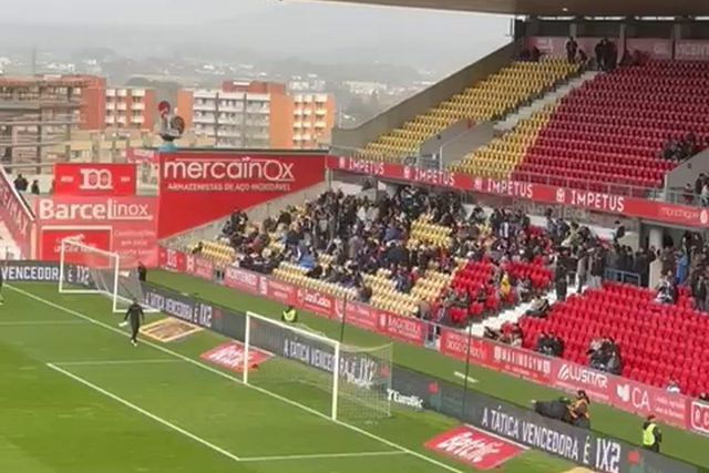 Aquecimento do Gil Vicente para o duelo com o FC Porto