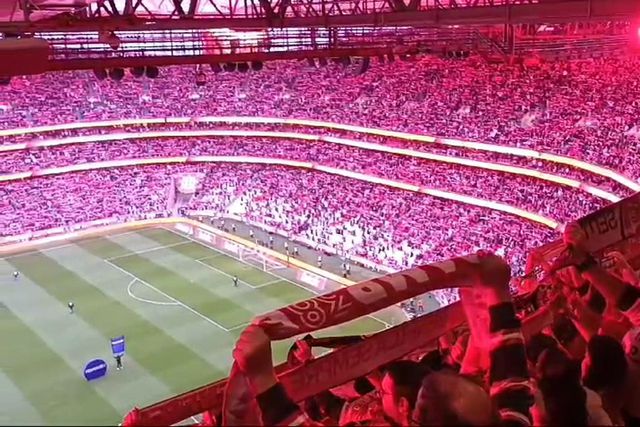 Grande ambiente na Luz antes do pontapé de saída do Benfica-Portimonense