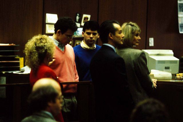 Imagem do julgamento dos irmãos Menendez, em 1992 (foto: IMAGO)