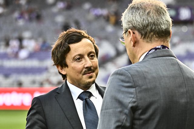 Pablo Longoria, presidente do Marselha, no Vélodrome