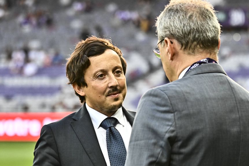 Pablo Longoria, presidente do Marselha, no Vélodrome