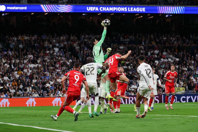 Courtois foi enorme na defesa da baliza do Real Madrid (Foto: Joaquim Ferreira/IMAGO)