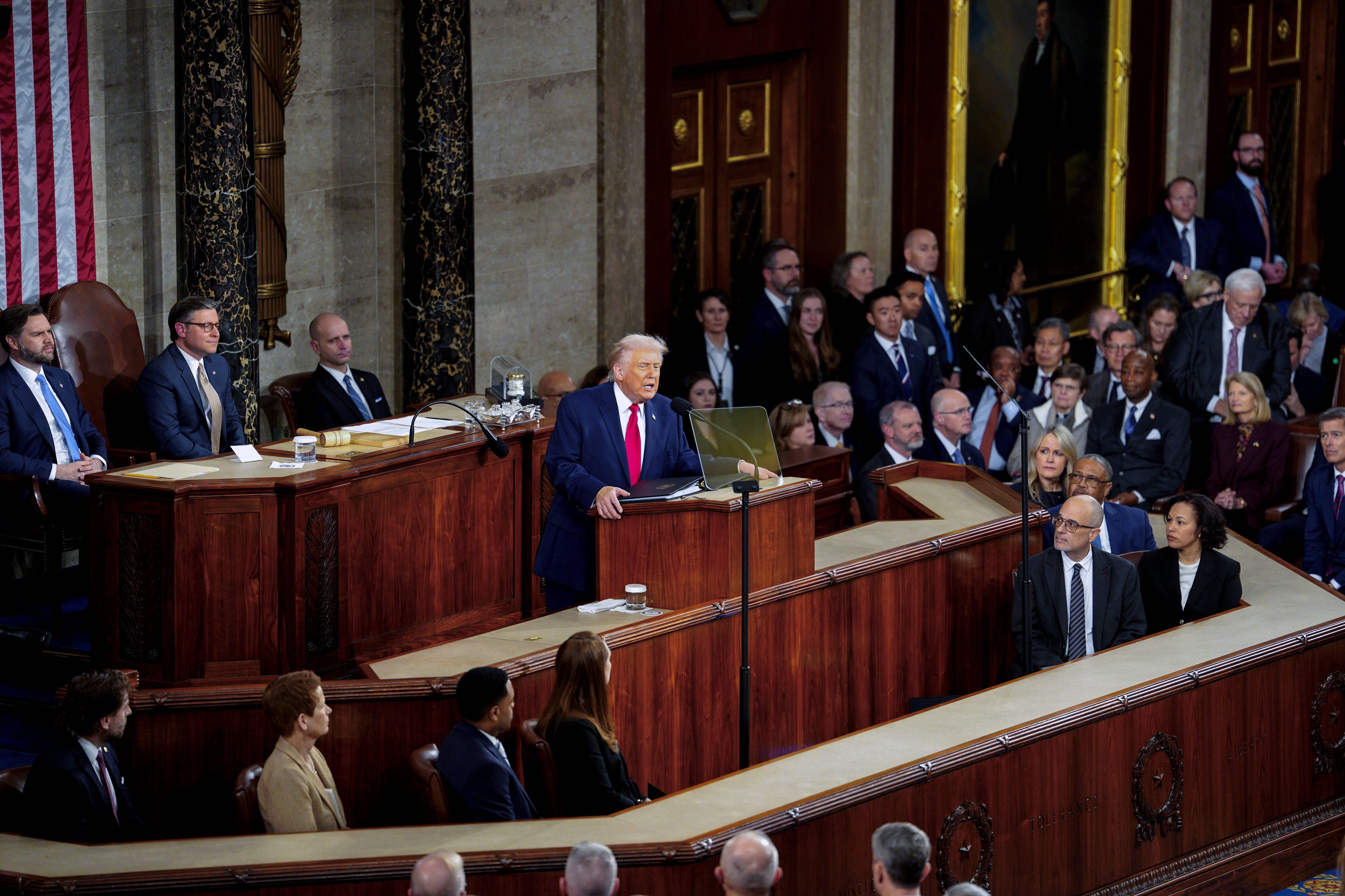 Donald Trump, presidente dos Estados Unidos, no discurso do Estado da União - foto: IMAGO