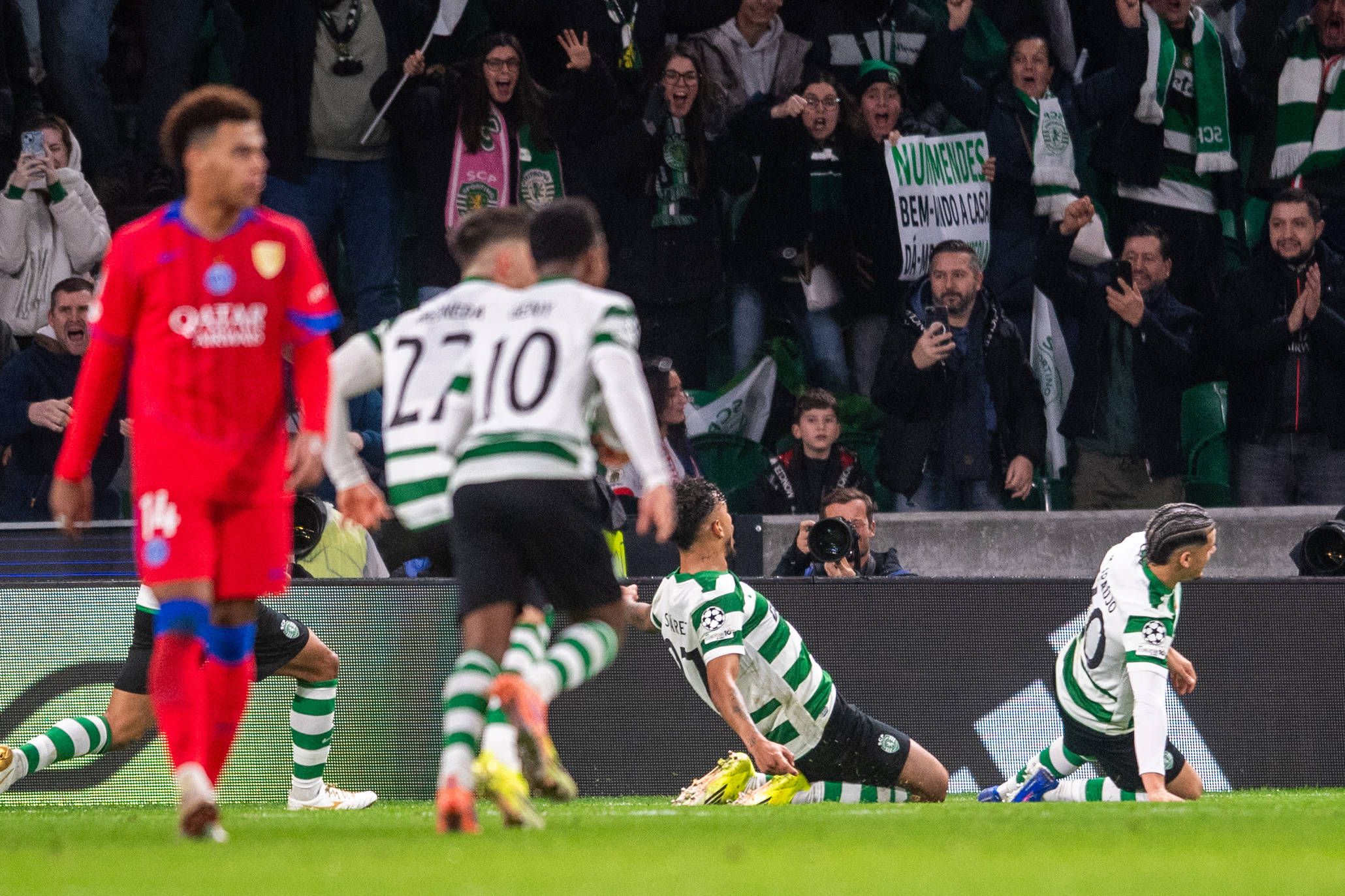 Festejos do Sporting na UEFA Champions League