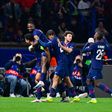 Festa do golo de Kvaratskhelia, que deu o apuramento ao PSG - FOTO: IMAGO